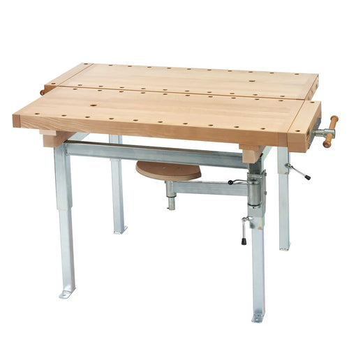 Sjöbergs Duplex, a workbench with metal frame and stool