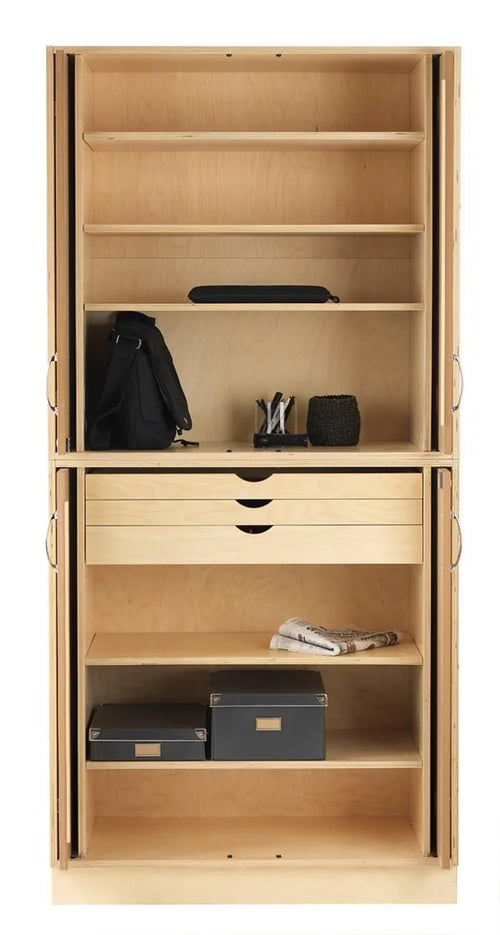 Sjöbergs Cabinet 1, whiteboard/birch doors