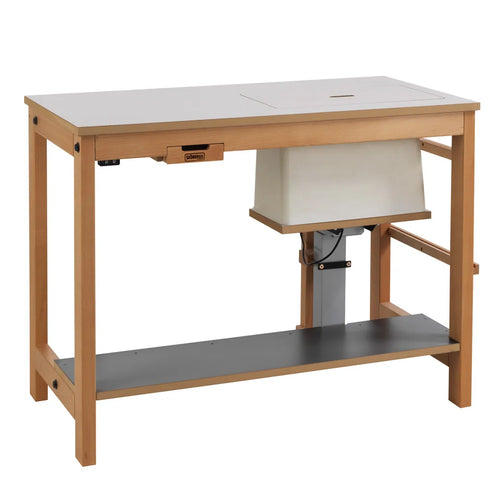 Sjöbergs Sewing machine table, with electrical, light gray