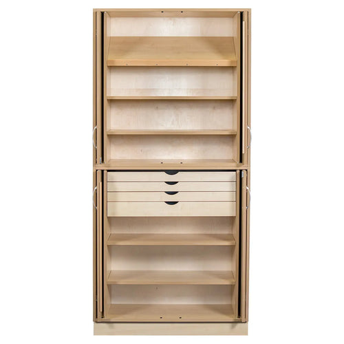 Sjöbergs Skåp 1 Whiteboard med Björkdörrar 4 st.