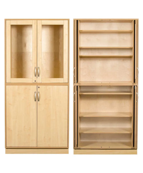 Sjöbergs Cabinet 1, glass/birch doors