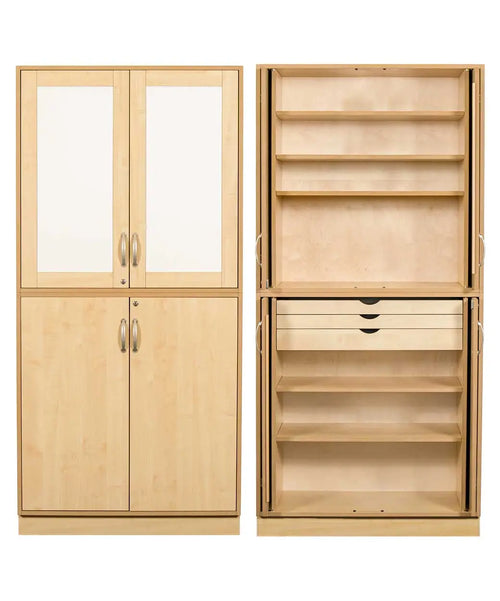 Sjöbergs Cabinet 1, whiteboard/birch doors