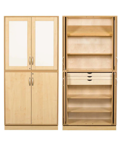 Sjöbergs Cabinet 1, whiteboard/birch doors