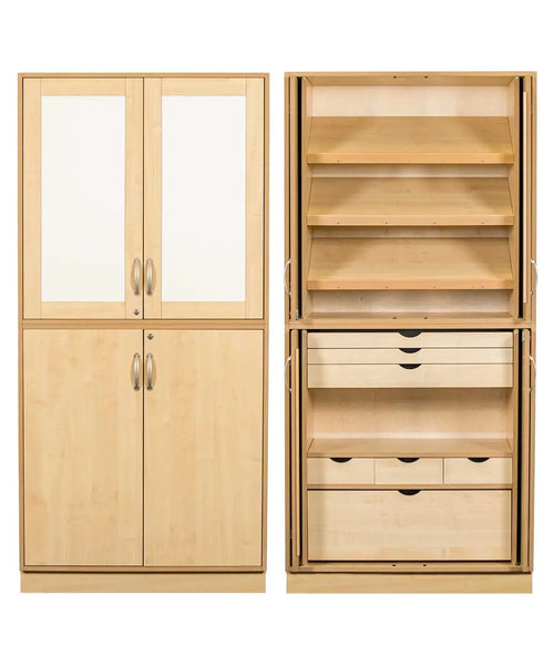 Sjöbergs Cabinet 1, whiteboard/birch doors