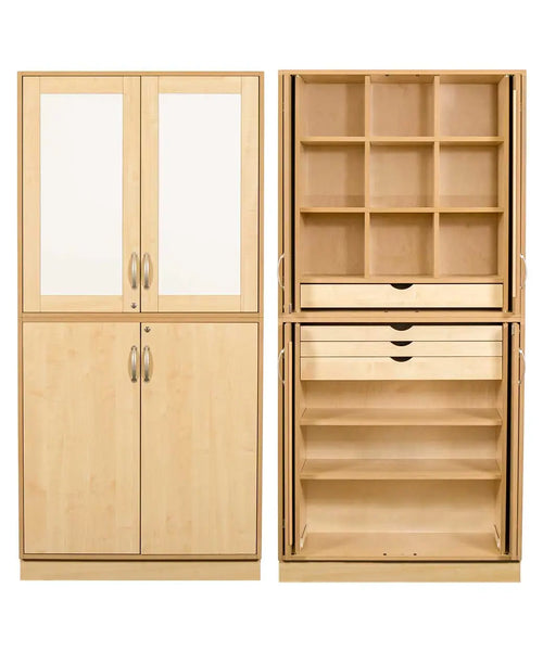 Sjöbergs Cabinet 1, whiteboard/birch doors