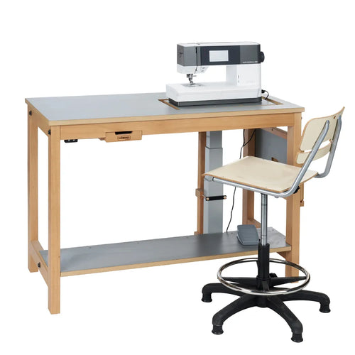 Sjöbergs Sewing machine table, with electrical, dark gray